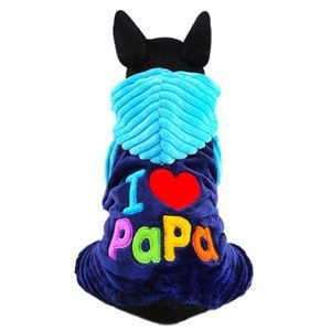 🐶 Dog Sweater I ❤️ PAPA Pet Clothes Costumes 🐶